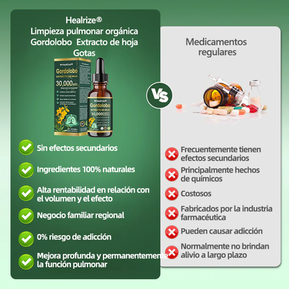 Healrize® Organische Lungenreinigung Gordolobo Blattextrakt Tropfen - 50 off