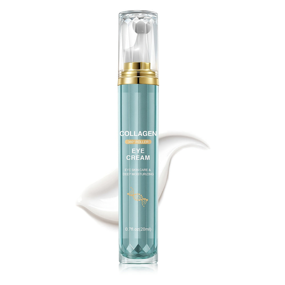 RollerbalCollagen Augencreme – alkoholfrei, lang anhaltende Feuchtigkeitsversorgung und Tiefenschutz,