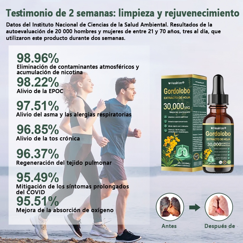 Healrize® Organische Lungenreinigung Gordolobo Blattextrakt Tropfen - 50 off